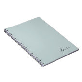 Mooie Robins Ei Blauw Naam Notitieboek (Rechterzijde)
