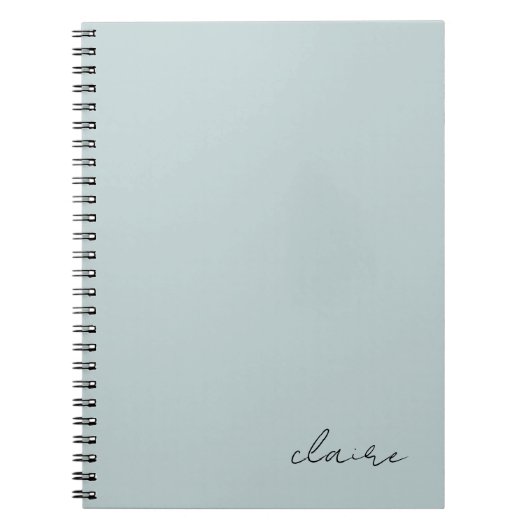 Mooie Robins Ei Blauw Naam Notitieboek (Voorkant)