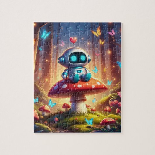 Mooie robot Kinder Puzzel met giftbox Legpuzzel (Verticaal)