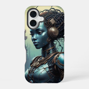 Mooie robot van ver in de toekomst iPhone 16 hoesje