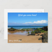 Mooie Rocks op een Briefkaart van Maui Beach (Voorkant / Achterkant)