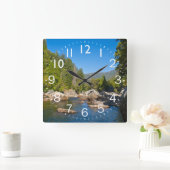 Mooie Rocky Stream scène Vierkante Klok (Huis)