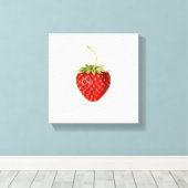 Mooie rode aardbei (Louis C.C. Krieger) Canvas Afdruk (Insitu (Houten vloer))