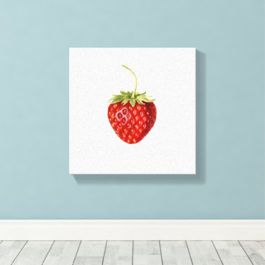 Mooie rode aardbei (Louis C.C. Krieger) Canvas Afdruk (Insitu (Houten vloer))