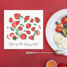 Mooie rode aardbei straft fruitjes waterverf patro
