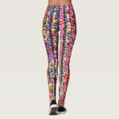 Mooie rode abstracte leggings (Achterkant)