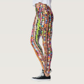 Mooie rode abstracte leggings (Links)
