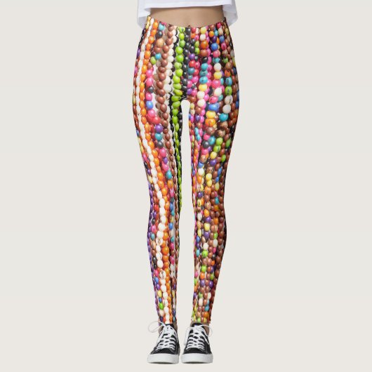Mooie rode abstracte leggings (Voorkant)