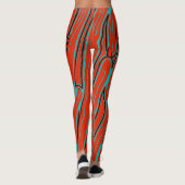 Mooie rode abstracte patroon"Ratti_Creative_Arts" Leggings (Achterkant)