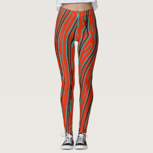 Mooie rode abstracte patroon"Ratti_Creative_Arts" Leggings