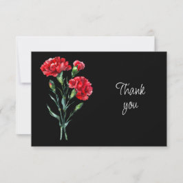 Mooie Rode Anjers Bloemen Dank Je Kaart