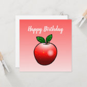 Mooie rode appel kaart (Voorkant / Achterkant in situ)