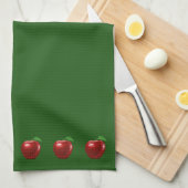 Mooie rode appels op de groene keukenhanddoek (Quarter Fold)