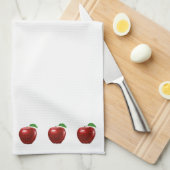 Mooie rode appels op witte keukendoek theedoek (Quarter Fold)