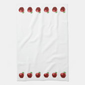 Mooie rode appels op witte keukendoek theedoek (Verticaal)