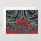 Mooie rode Aurora Art Print Briefkaart (Voorkant / Achterkant)