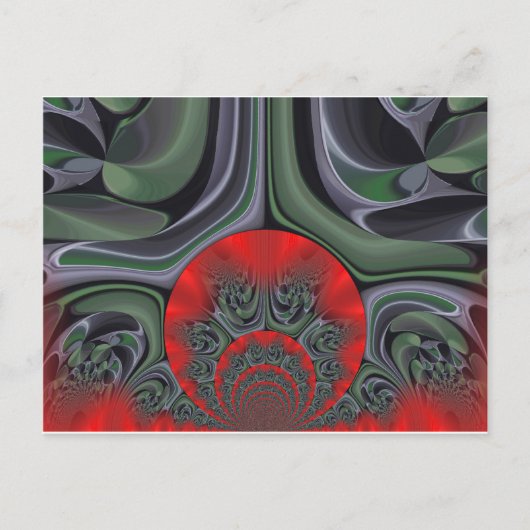 Mooie rode Aurora Art Print Briefkaart (Voorkant)