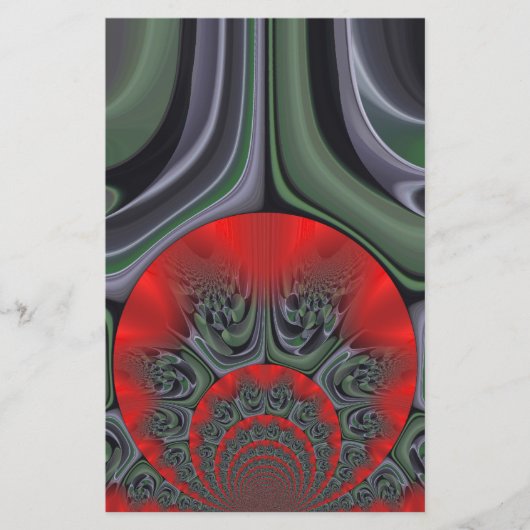 Mooie rode Aurora Art Print Briefpapier (Voorkant)