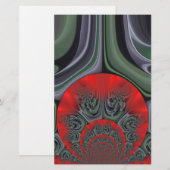 Mooie rode Aurora Art Print Briefpapier (Voorkant / Achterkant)