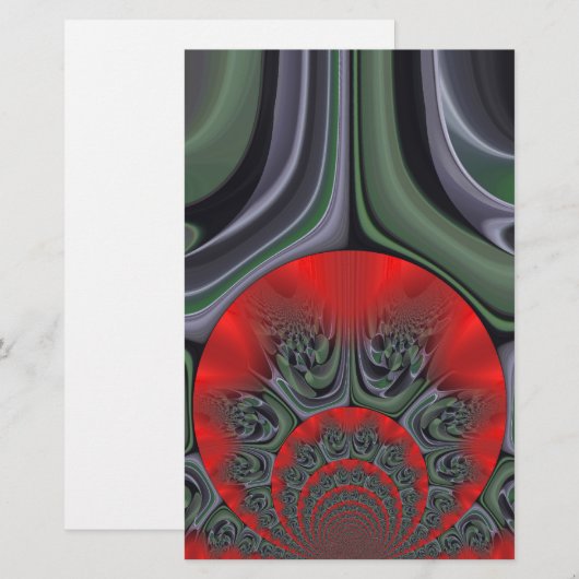 Mooie rode Aurora Art Print Briefpapier (Voorkant / Achterkant)