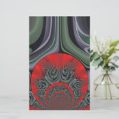 Mooie rode Aurora Art Print Briefpapier (Staand voorkant)