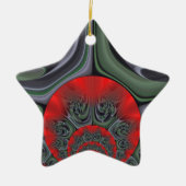 Mooie rode Aurora Art Print Keramisch Ornament (Voorkant)