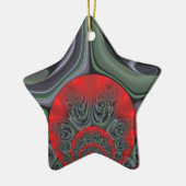 Mooie rode Aurora Art Print Keramisch Ornament (Links)