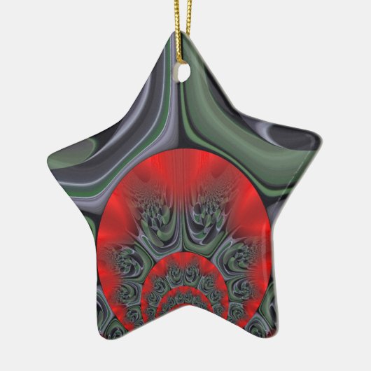 Mooie rode Aurora Art Print Keramisch Ornament (Links)