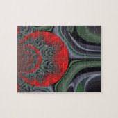 Mooie rode Aurora Art Print Legpuzzel (Horizontaal)