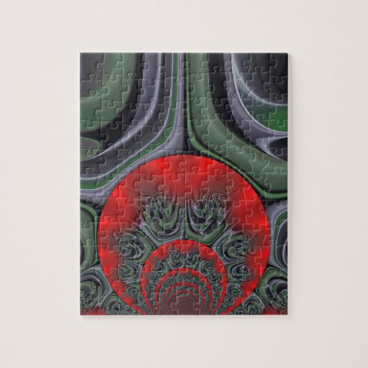 Mooie rode Aurora Art Print Legpuzzel (Verticaal)