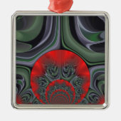 Mooie rode Aurora Art Print Metalen Ornament (Voorkant)