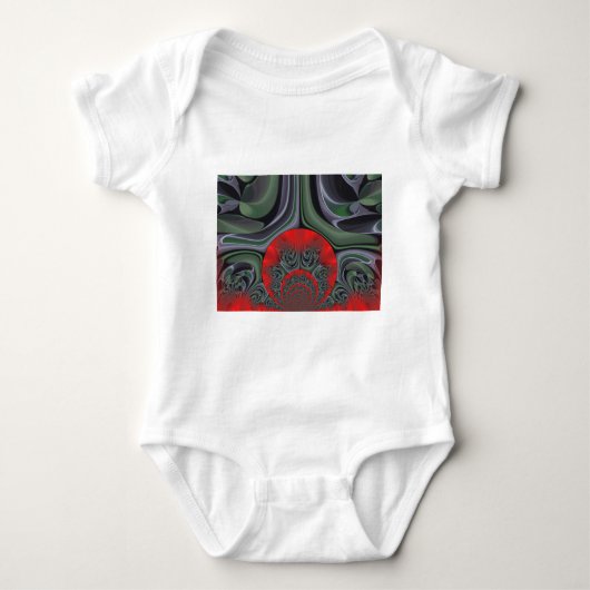 Mooie rode Aurora Art Print Romper (Voorkant)