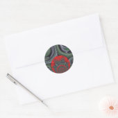 Mooie rode Aurora Art Print Ronde Sticker (Envelop)