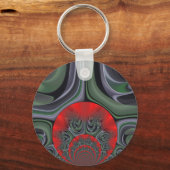 Mooie rode Aurora Art Print Sleutelhanger (Voorkant)