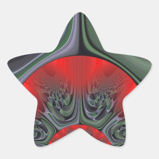 Mooie rode Aurora Art Print Ster Sticker (Voorkant)