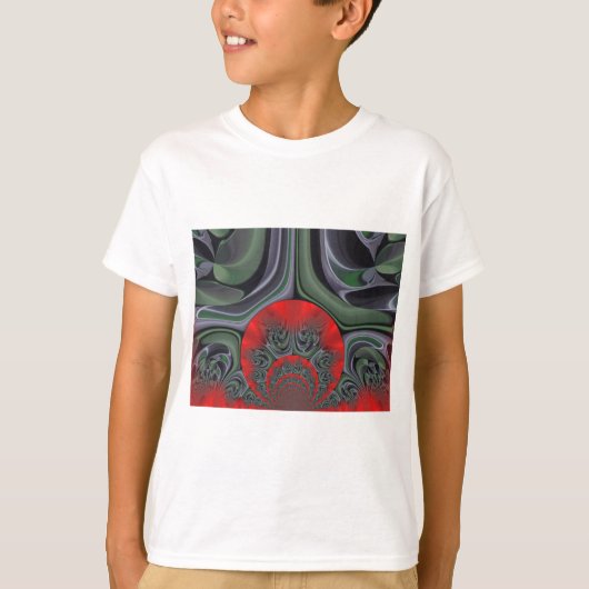 Mooie rode Aurora Art Print T-shirt (Voorkant)