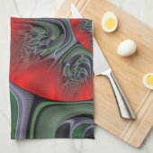 Mooie rode Aurora Art Print Theedoek (Quarter Fold)