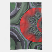 Mooie rode Aurora Art Print Theedoek (Verticaal)