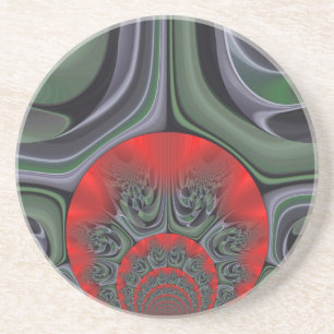 Mooie rode Aurora Art Print Zandsteen Onderzetter