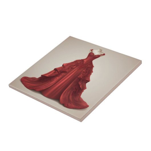 Mooie rode baljurk tegeltje (Zijkant)