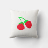 Mooie Rode Bessen Worp Kussen Cushion (Achterkant)