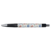 Mooie Rode Blauwe Bloemen Pen (Voorkant)