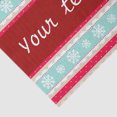 Mooie rode blauwe kerstpatronen - aangepaste tekst tissuepapier (Detail)