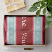 Mooie rode blauwe kerstpatronen - aangepaste tekst tissuepapier (Geschenk)