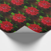Mooie rode bloem met regendruppels Foto Cadeaupapier (Hoek)