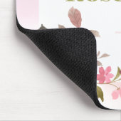 Mooie rode bloem met roze border monogram muismat (Hoek)