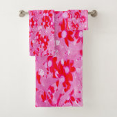 Mooie Rode Bloemen Bad Handdoek (Insitu)