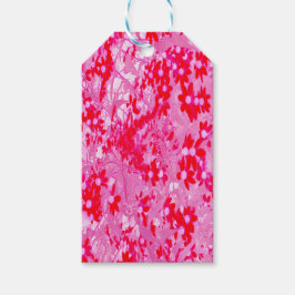 Mooie Rode Bloemen Cadeaulabel