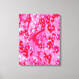 Mooie Rode Bloemen Canvas Afdruk