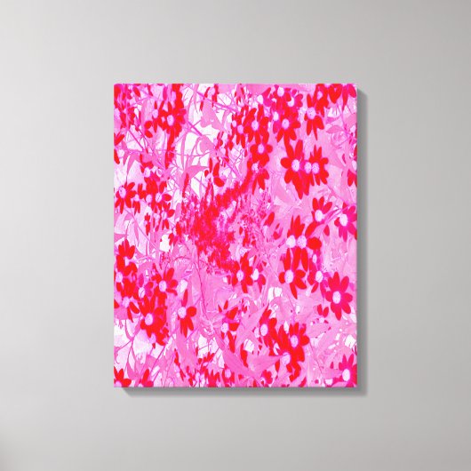 Mooie Rode Bloemen Canvas Afdruk (Voorkant)